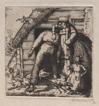 Hønsegården fanger den største af Auguste Louis Lepère