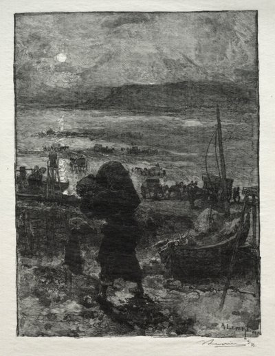 Høsten af ​​Sand. af Auguste Louis Lepère