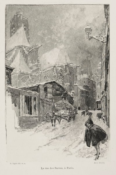 Rue des Barres, Paris af Auguste Louis Lepère