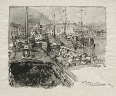 Bassin de la Villette af Auguste Louis Lepère