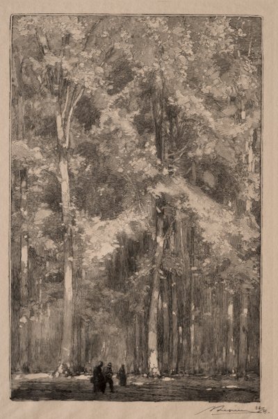 Le Matin, Forts Marlotte korsvej, 1889. af Auguste Louis Lepère