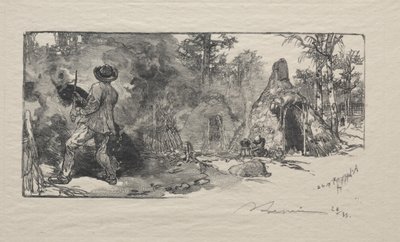 Charbonnieres, 1887. af Auguste Louis Lepère