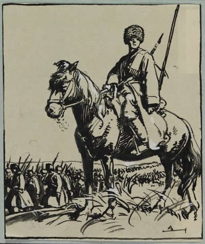 Kosak officer af Auguste Louis Lepère