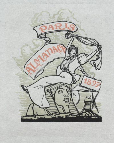 Paris Almanac, 1897: Bagside, 1897. af Auguste Louis Lepère