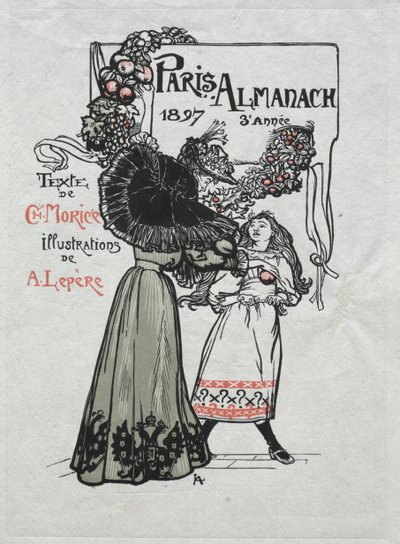 Paris-almanak, 1897: Omslag af Auguste Louis Lepère