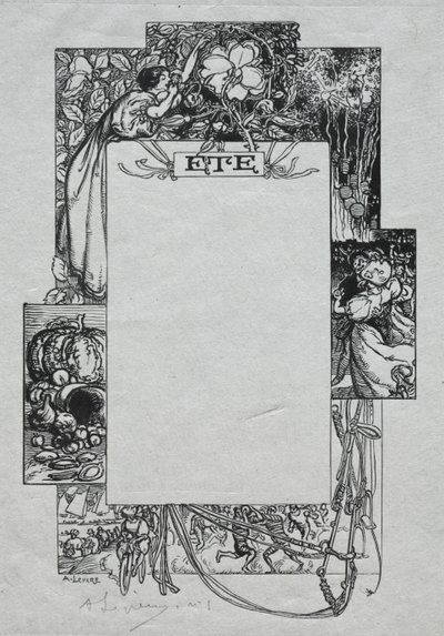 Paris-almanak, 1897: Dekorativ kant, sommer af Auguste Louis Lepère