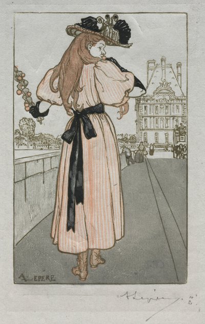 Paris Almanak, 1897: Forår af Auguste Louis Lepère