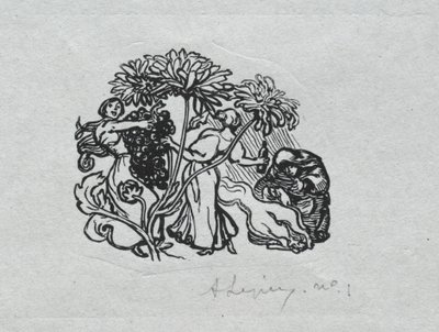 Paris Almanac, 1897: Halestykke, efterår, 1897. af Auguste Louis Lepère
