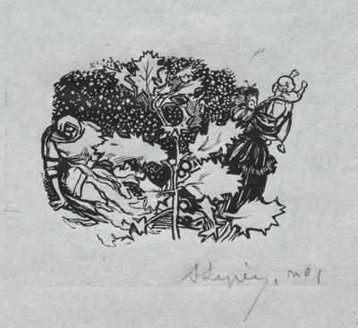 Paris-almanak, 1897: Halestykke, vinter af Auguste Louis Lepère