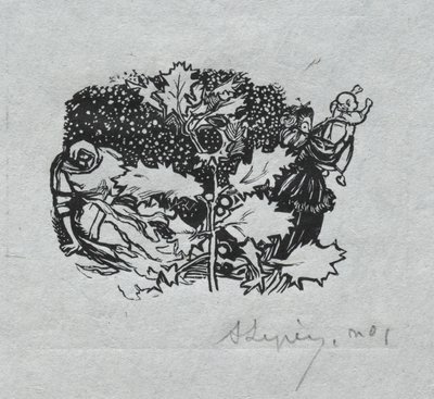 Paris-almanak, 1897: Halestykke, vinter, 1897. af Auguste Louis Lepère