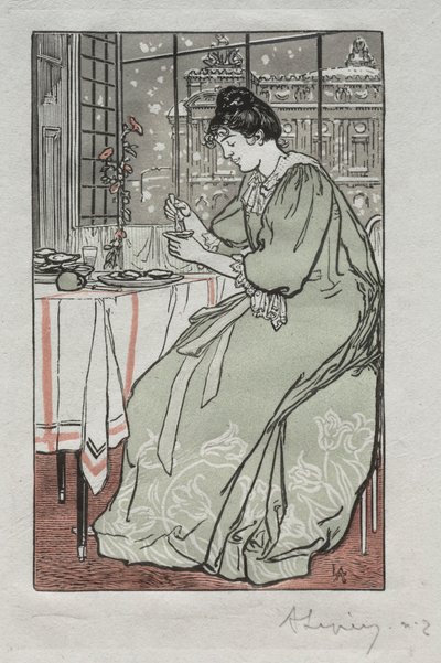 Paris Almanac, 1897: Vinter, 1897. af Auguste Louis Lepère