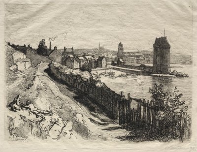 Porten til Sankt Servan. af Auguste Louis Lepère