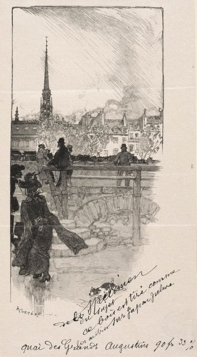 Quai des Grands Augustins af Auguste Louis Lepère