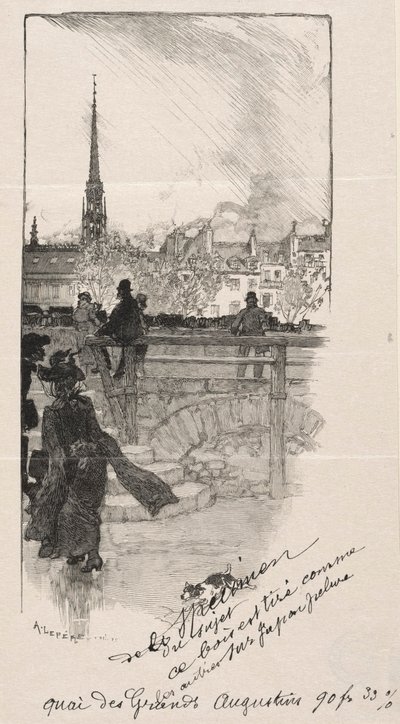 Quai des Grands Augustins. af Auguste Louis Lepère
