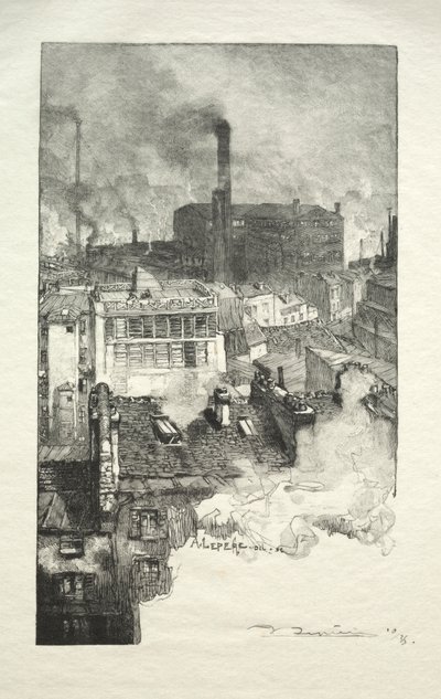 Gobelins distrikt af Auguste Louis Lepère