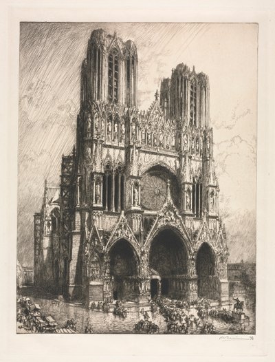 Reims katedral af Auguste Louis Lepère