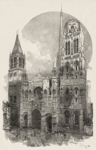 Illustreret Rouen: Katedralen i Rouen af Auguste Louis Lepère