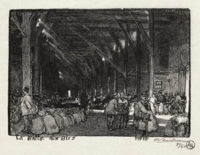 Illustreret Rouen: Halle aux Blès af Auguste Louis Lepère