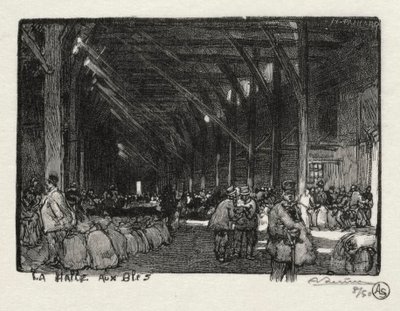 Illustreret Rouen: Halle aux Blès, 1896. af Auguste Louis Lepère