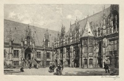 Illustreret Rouen: The Palace of Justice af Auguste Louis Lepère