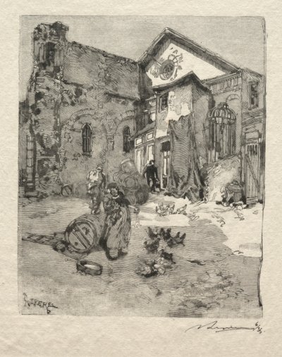 St. Julian den Fattige: Portalen. af Auguste Louis Lepère