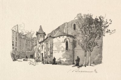 St. Julien le Vauvre, udvendig udsigt af Auguste Louis Lepère