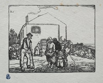 Tiggerne ved det sidste hus, 1905. af Auguste Louis Lepère