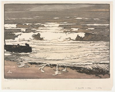 The Breaking Waves, tidevandet i september 1901 af Auguste Louis Lepère