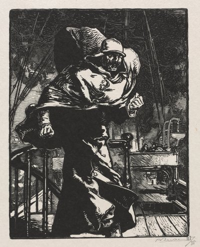Krigen 1914. Første serie. Kejser Vilhelm i Vrede, 1915. af Auguste Louis Lepère