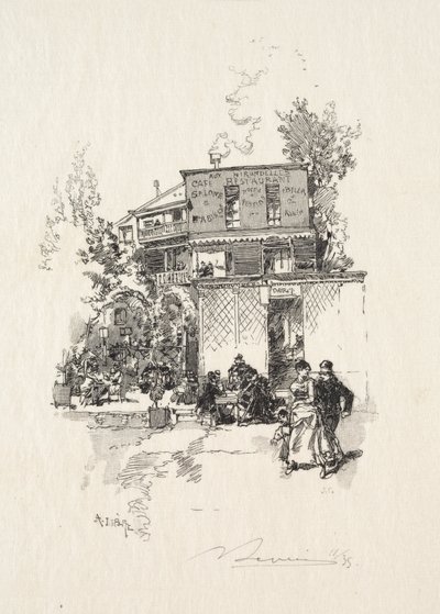 En Guinguette af Auguste Louis Lepère