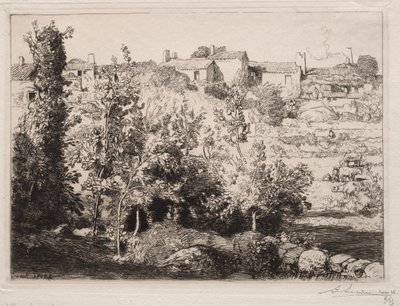 Landsbyen Meule af Auguste Louis Lepère