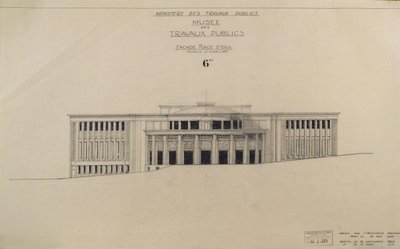 Projekt for Musee des Travaux Publiques, Facade, Place d