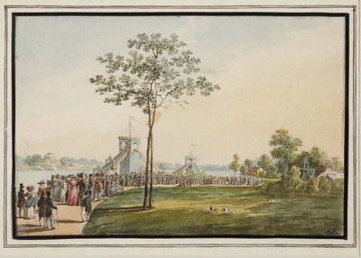 Rutsjebanerne på Krestovsky Island - Auguste Poireau (1780-1844). Akvarel på papir af Auguste Poireau
