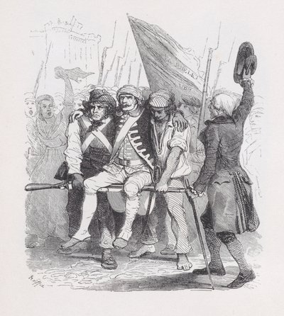 Fjortende juli, fra The Complete Works of Béranger, 1836. Skaber: Auguste Raffet, Lacoste, Eugène Guillaumot. af Auguste Raffet, Lacoste, Eugène Guillaumot