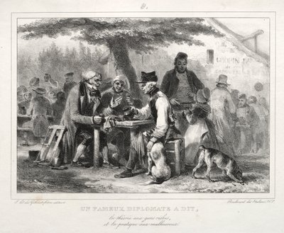 Album for 1832: En berømt diplomat sagde... af Auguste Raffet