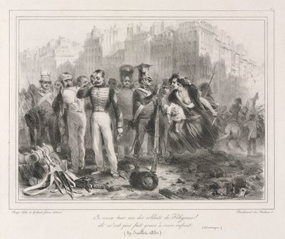 Album fra 1831: Jeg vil dræbe en af Polignacs soldater. De skånede ikke mit barn Historic, 18 af Auguste Raffet