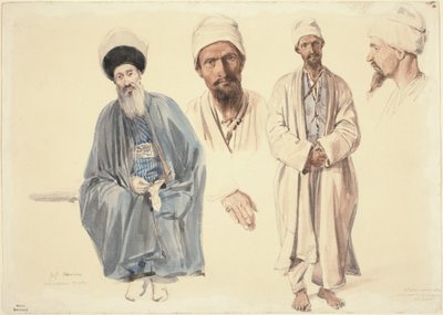En ældre jøde og en muslimsk tatar på Krim af Auguste Raffet