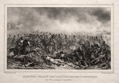 Sidste anklage af Red Lancers ved Waterloo af Auguste Raffet