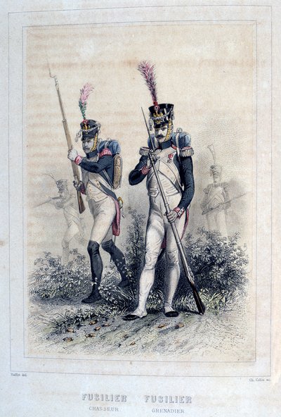 Fusilier Grenadier og Fusilier Chasseurs, 1859. af Auguste Raffet