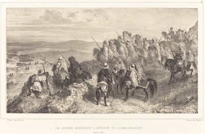 Araberne signalerer den franske hærs tilgang af Auguste Raffet