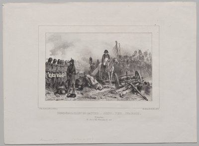 Litografisk album fra 1837: Halvbataljon til venstre... Sigt!...Ild!...Load af Auguste Raffet