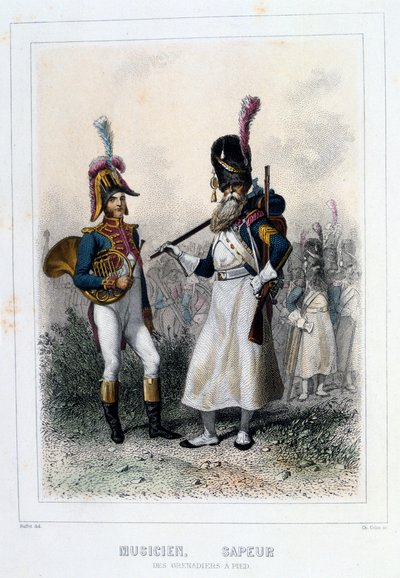 Musiker og sapper fra Grenadiers-à-Pied, 1859. af Auguste Raffet