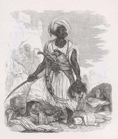 Psara fra The Complete Works of Béranger, 1836. af Auguste Raffet