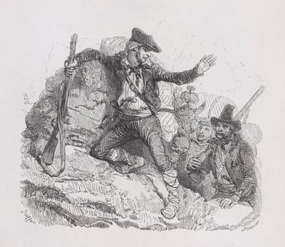 Smuglerne, fra The Complete Works of Béranger, 1836 af Auguste Raffet
