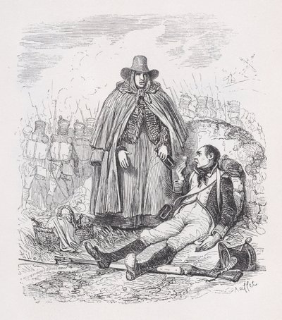 Vivandière fra The Complete Works of Béranger, 1836. af Auguste Raffet