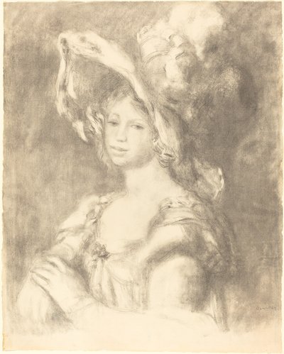 Buste af en ung kvinde af Auguste Renoir