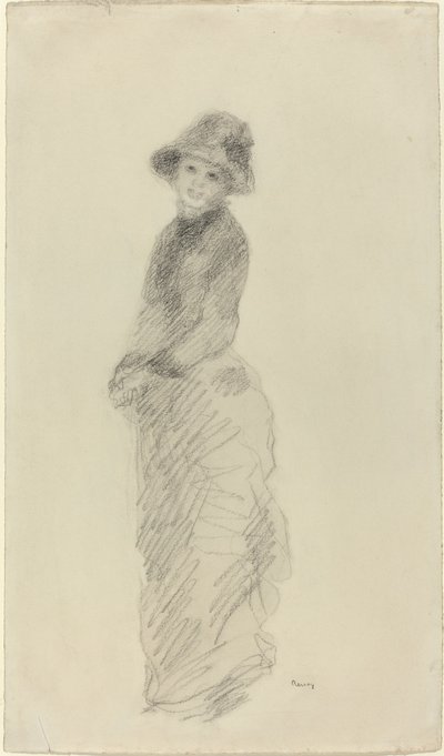 Ung kvinde stående af Auguste Renoir