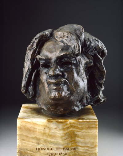 Balzac, leder før det sidste studie (bronze) af Auguste Rodin