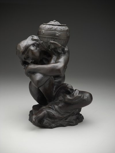 Faldet karyatide med en urne af Auguste Rodin