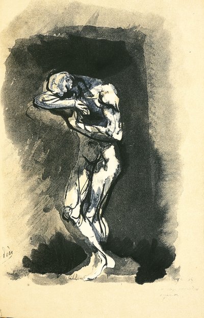 Illustration til Les Fleurs du Mal Ondskabens blomster af Charles Baudelaire, 1887-1888. af Auguste Rodin
